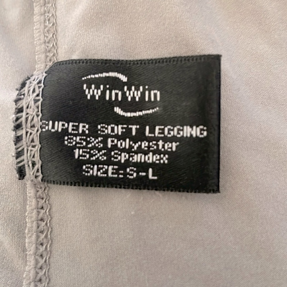 Win Win Leggings, Gray, Small-Lg.